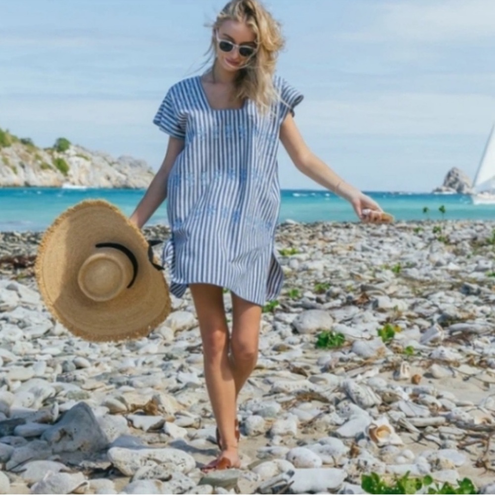 Tuckernuck Blue and White Striped Dress M